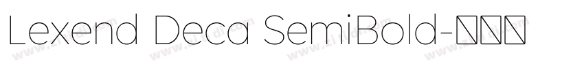 Lexend Deca SemiBold字体转换